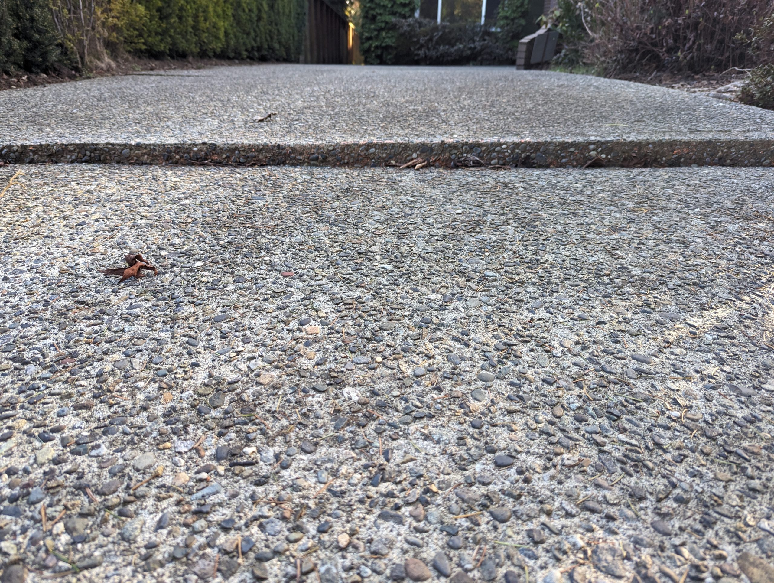 trip hazard on a concrete walkway