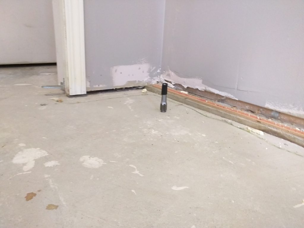 basement floor slab after concrete lifting