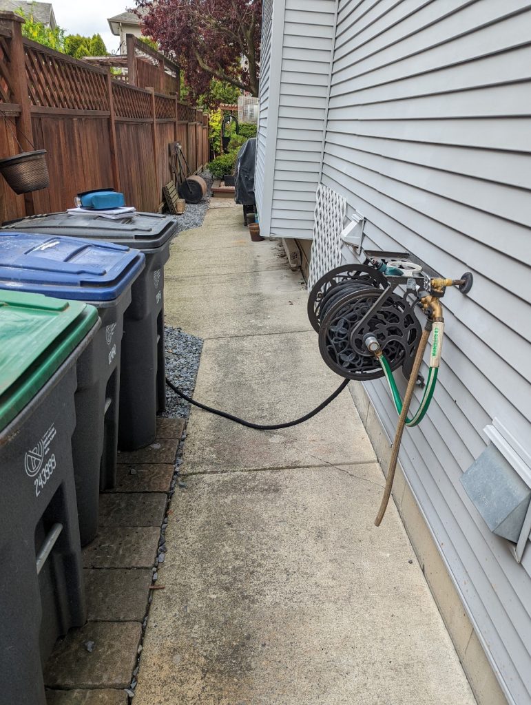 walkway before being leveled with polyurethane foam