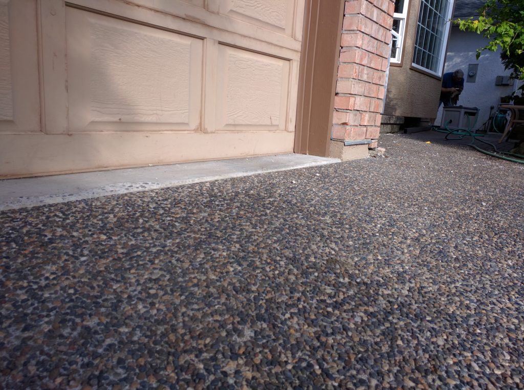 driveway after being lifted with polyurethane foam