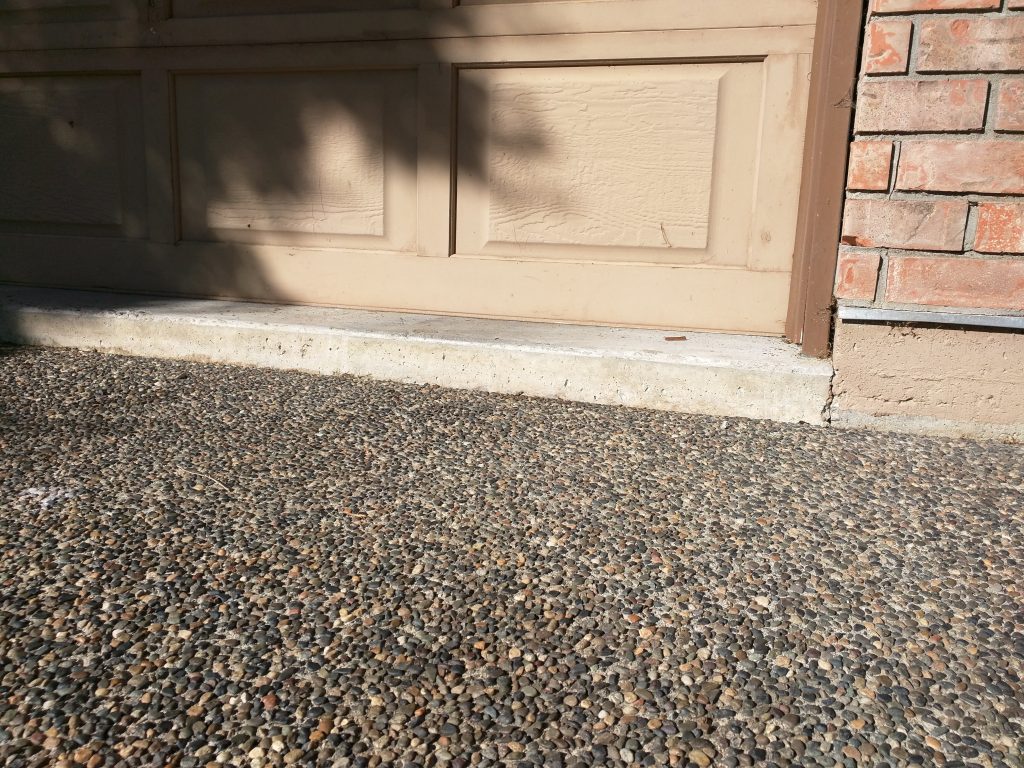 driveway before being lifted with polyurethane foam