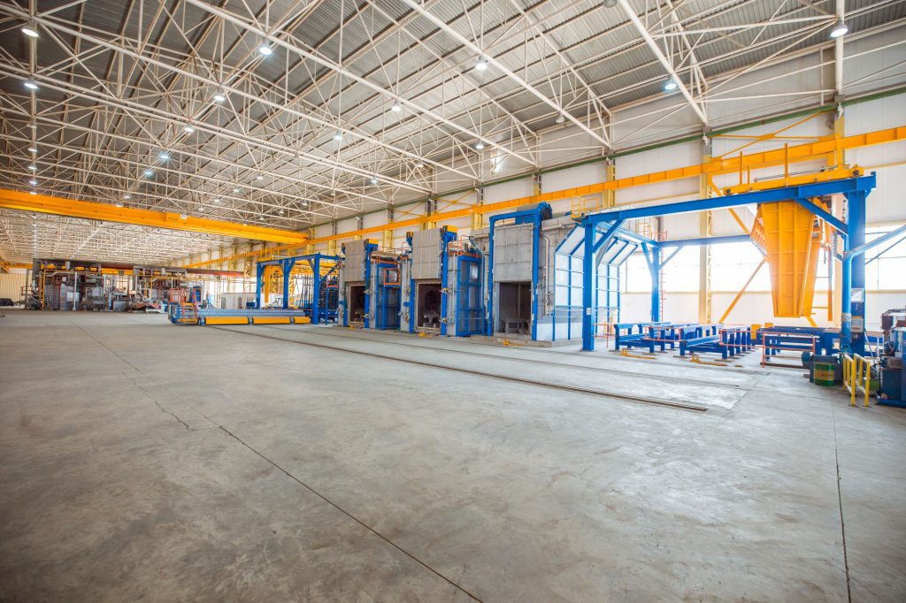 industrial manufacturing and warehouse floors