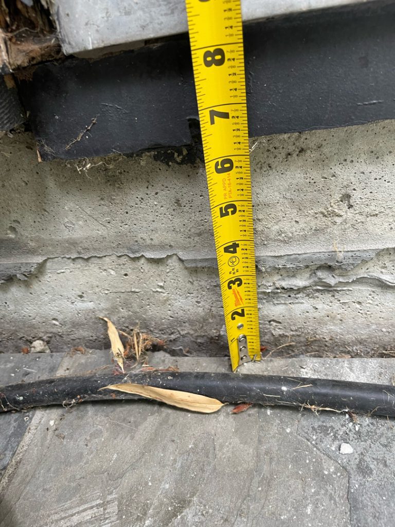 front entry before concrete lifting process