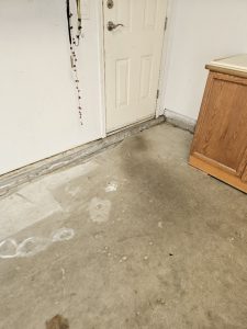 garage floor slab before concrete lifting