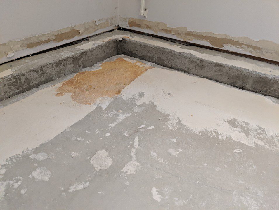 basement / ground floor slab before concrete lifting