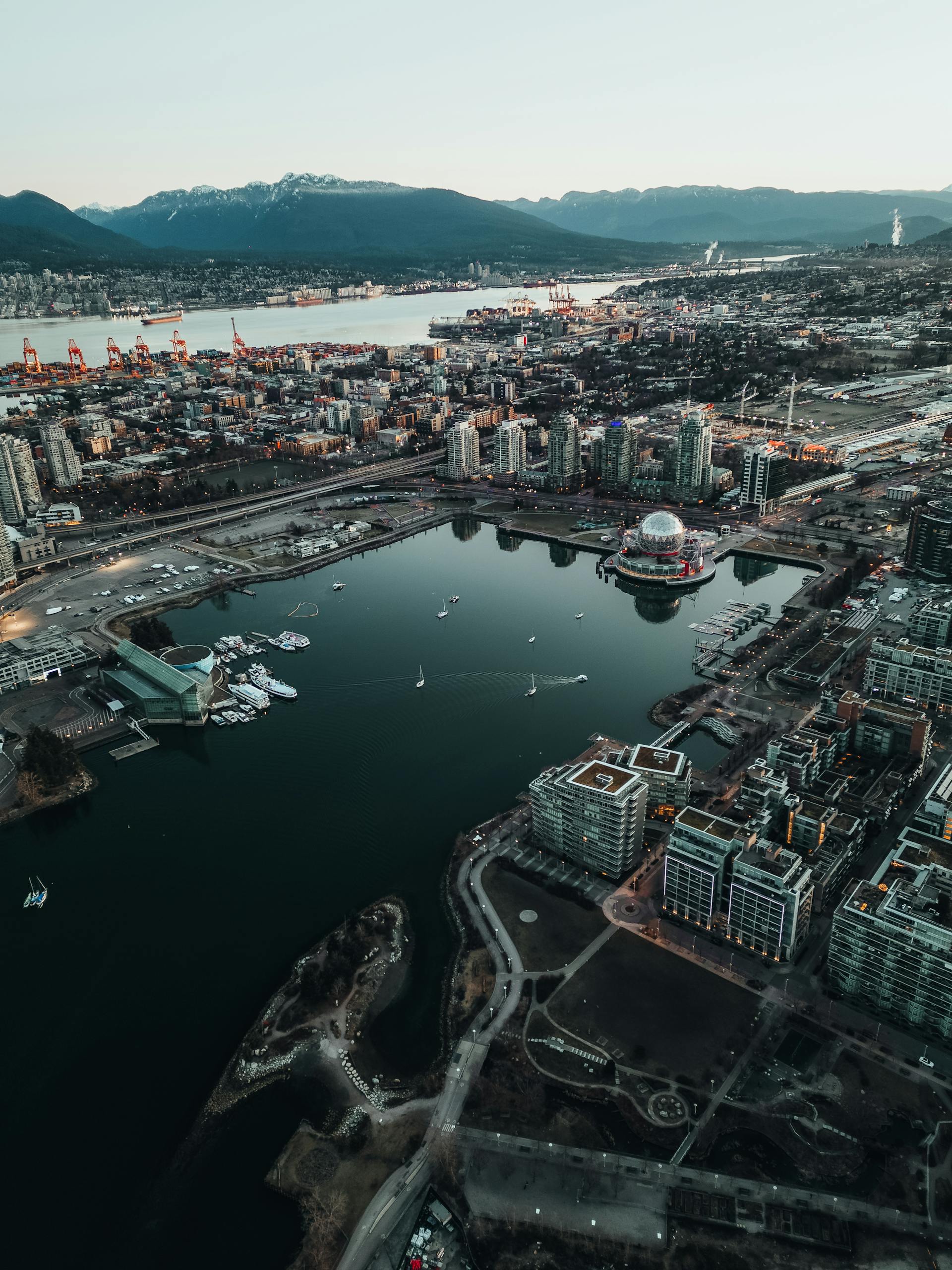 aerial view of Vancouver, BC