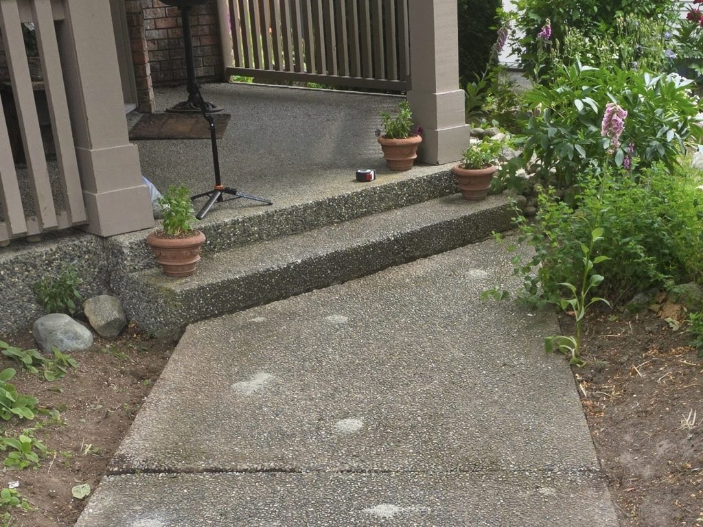 How We Repaired a Sunken Front Step and Walkway at a Surrey Home